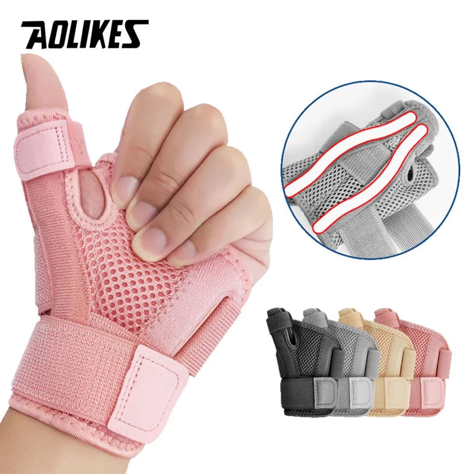 AOLIKES 1PCS Stecca flessibile Supporto per pollice da polso Tutore per tendinite Artrite Protezione per pollice Protezione adatta per mano destra e sinistra