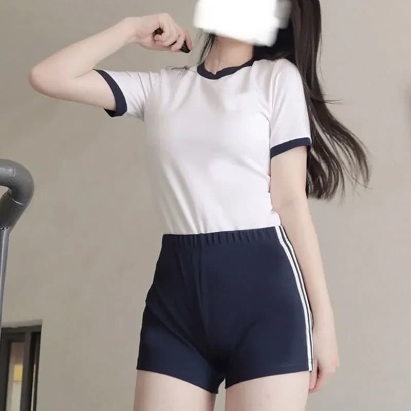 Uniforme scolastica giapponese Sportswear Women Jersey Anime Cosplay Kawaii 2 pezzi Cheerleader Costume pallavolo set da corsa
