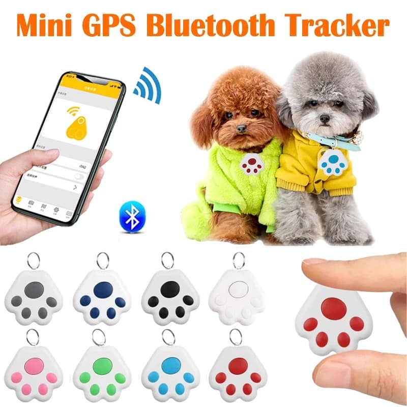 Mini localizzatore GPS Localizzatore sensore anti-smarrimento Localizzatore GPS Bluetooth intelligente Localizzatore wireless Animali domestici Portafoglio per cani Localizzatore chiavi del telefono