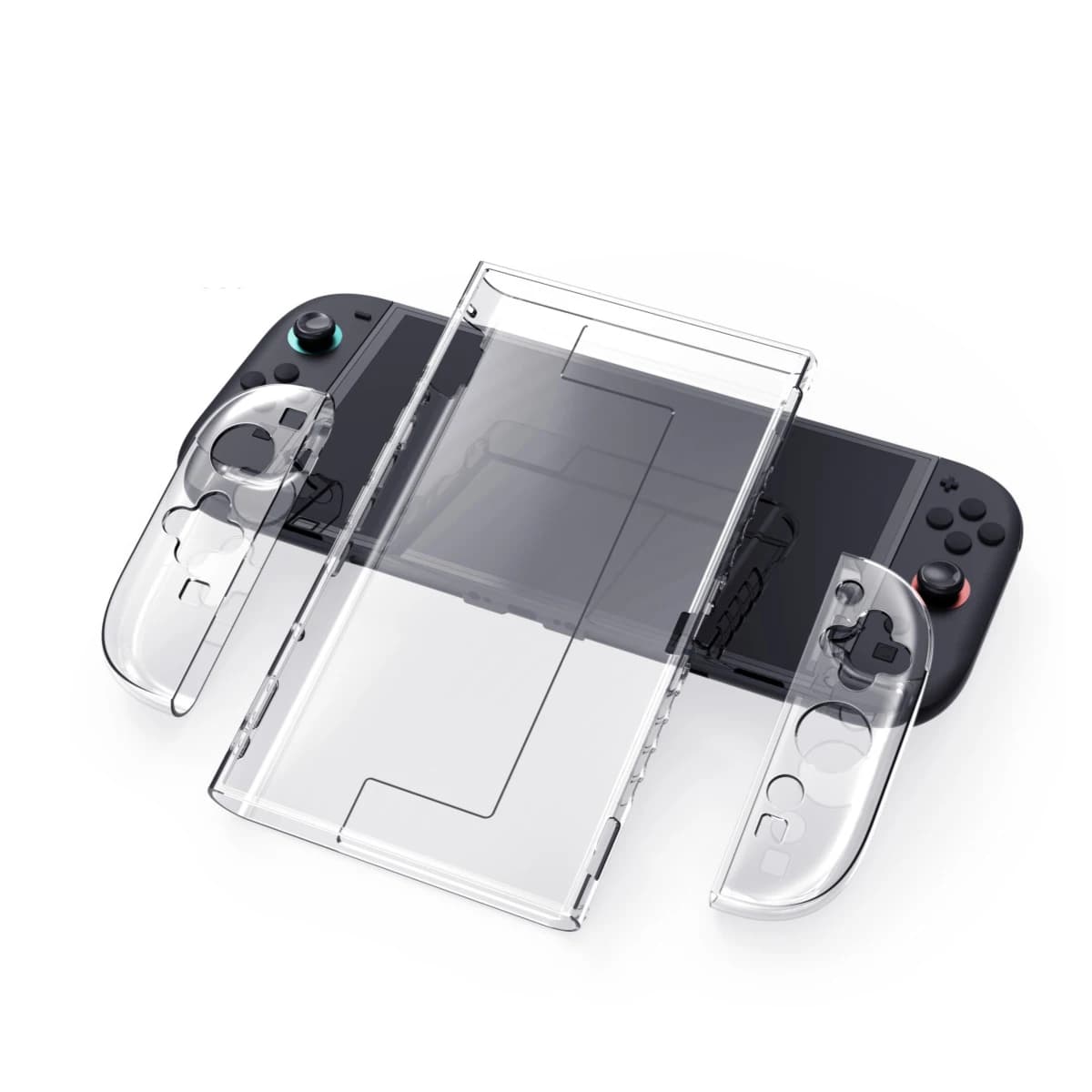 Custodia rigida per PC trasparente Cover in cristallo Guscio protettivo completo per Nintendo Switch 2 NS Joy-Con Controller di gioco Protezione morbida in TPU