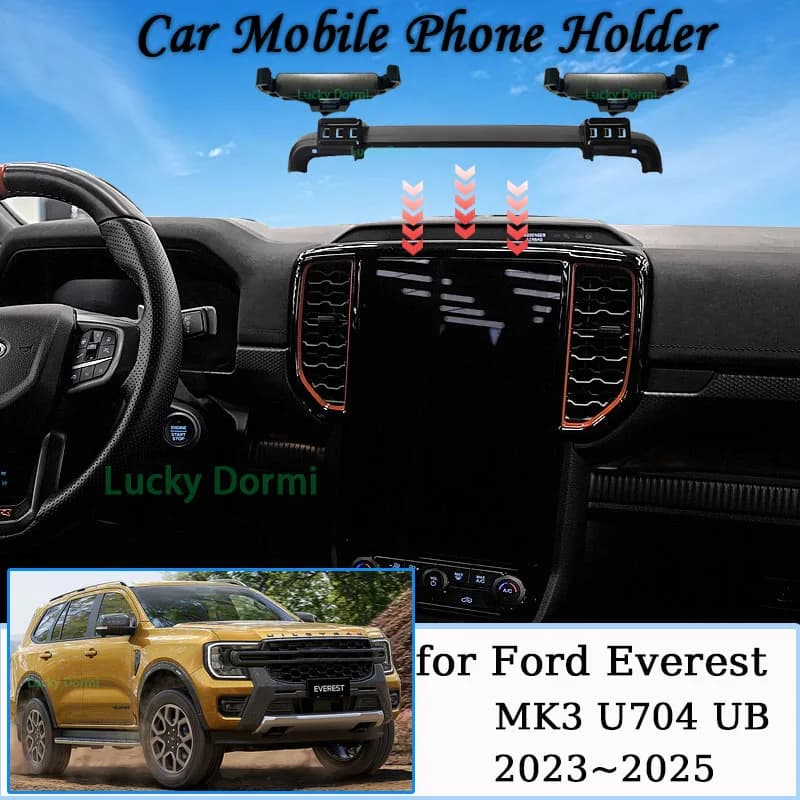 Per Ford Everest MK3 U704 UB 2023 ~ 2025 Supporto per telefono cellulare per auto MagSafe magnetico Staffa per schermo Supporto per gravità Accessori