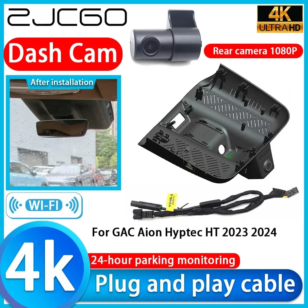 ZJCGO per GAC Aion Hyptec HT 2023 2024 Registratore Video 4K UHD Plug and Play DVR Auto Dash Cam Telecamera