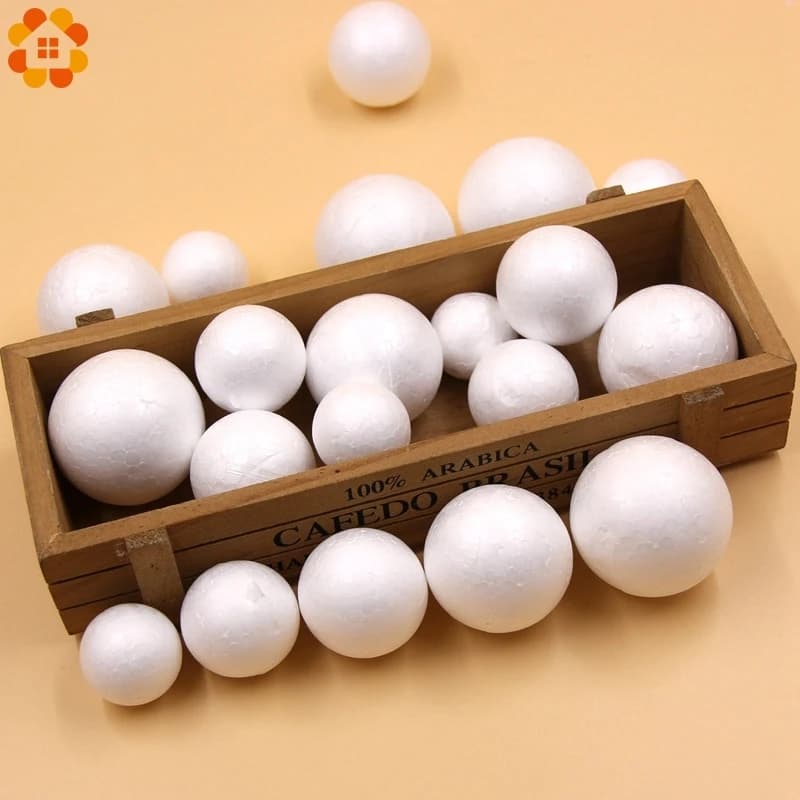 10PCS 30-50MM FAI DA TE Palla di Schiuma Bianca Modellazione Polistirolo Palla di Polistirolo Forniture FAI DA TE Per Bambini Regalo Di Natale decorazioni del partito