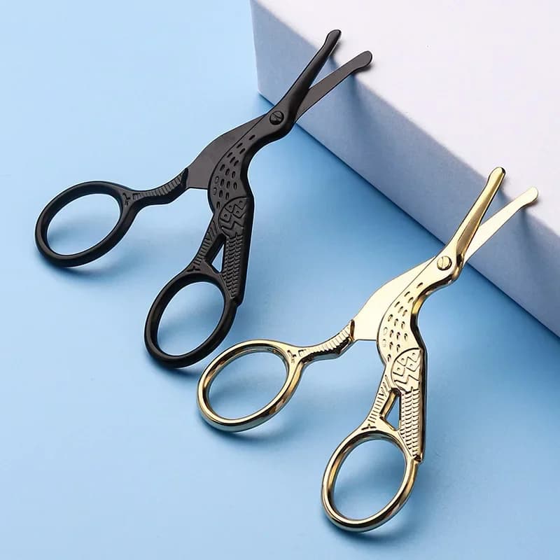 3 colori testa rotonda naso forbici per capelli forbici di bellezza sopracciglio naso capelli barba orecchio capelli sopracciglia forbice acciaio inossidabile tipo cicogna