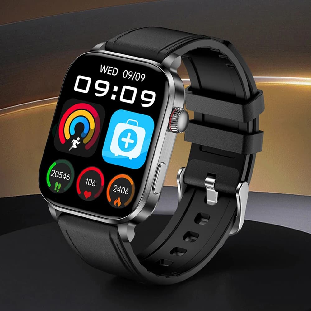 Smartwatch Uomo 2026 con Terapia Laser, Chiamate Bluetooth, Monitoraggio Acido Urico, Lipidi, Pressione Sanguigna e Frequenza Cardiaca
