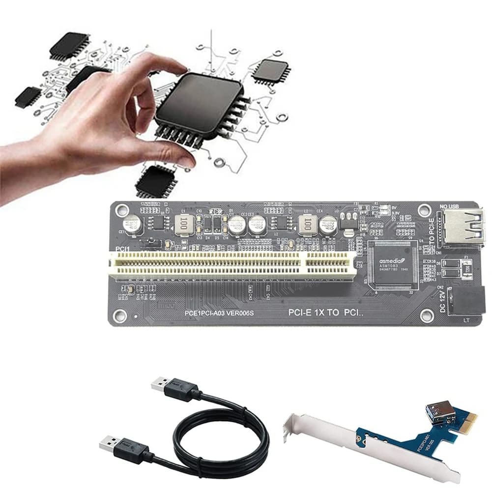 A01E-1 Set PCI-E To PCI Expansion Adapter Card ASM1083 Support Capture Card Sound Card Parallel Card