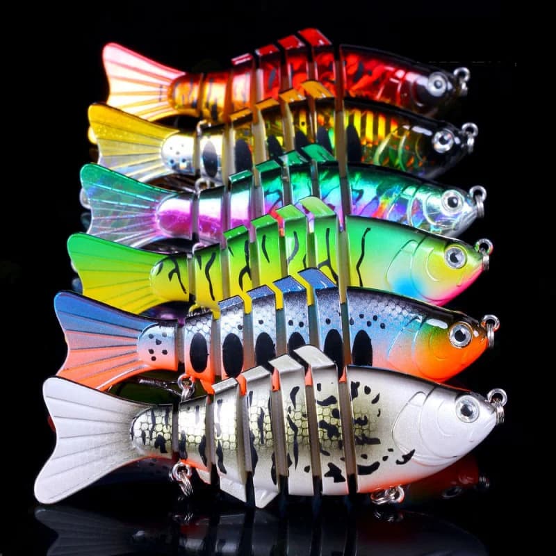 Set di Esche Artificiali da 10cm 15.6g, Esca Finta Multisezione Affondante, Nuovo Modello Colorato, Attrezzatura da Pesca Bionica per la Pesca Sportiva