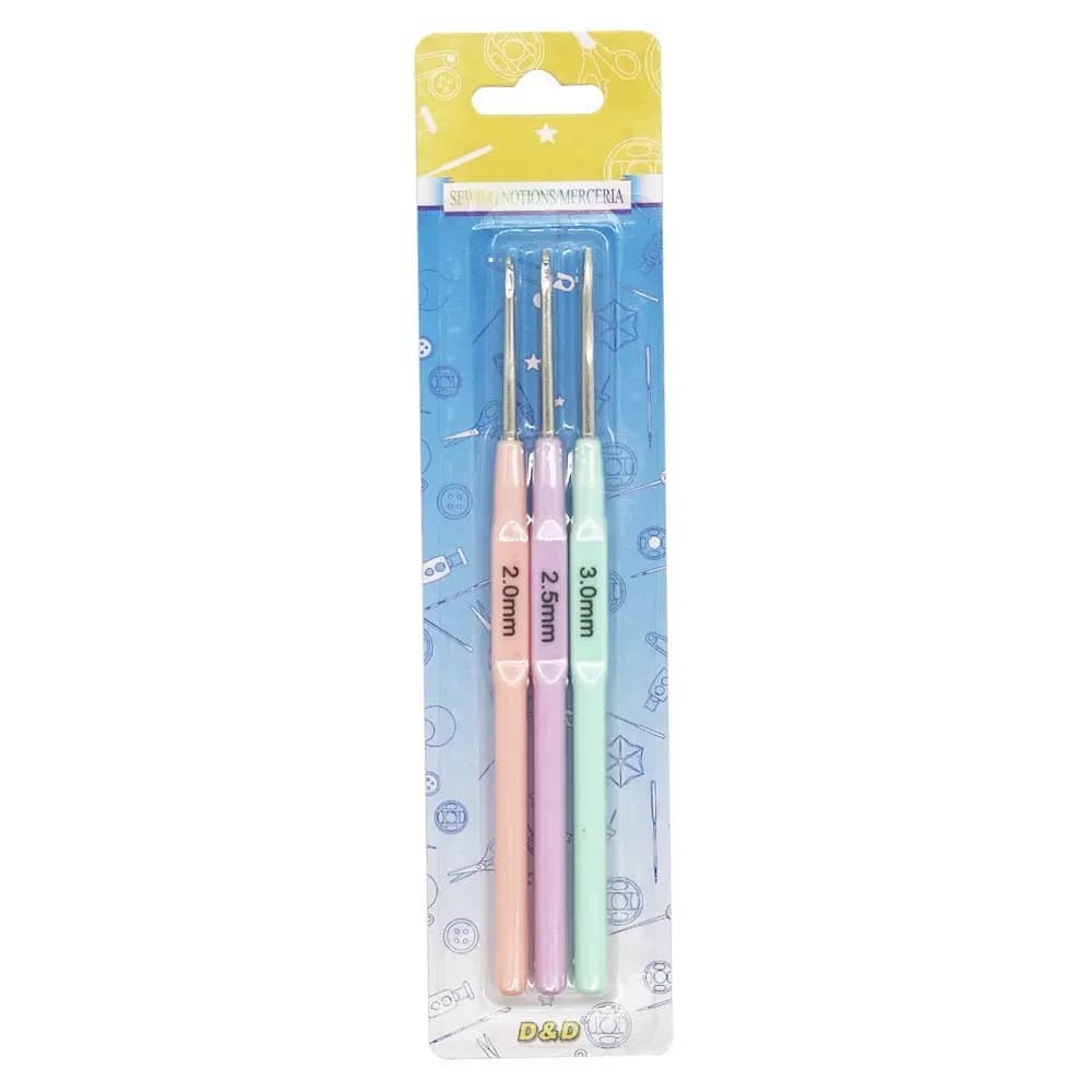 3 pezzi uncinetti manico in alluminio ferri da maglia per aghi all'uncinetto per filati artigianato fai da te bel regalo per le donne strumenti per maglieria