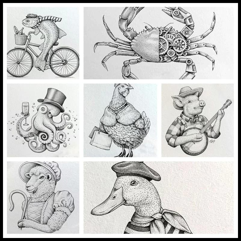 New 2025 Clear Stamps Card Scrapbooking Animals Art Duck Pig Sheep Natural Account Craft Set Not Rubber Stamps