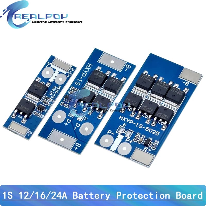 BMS 1S 12A 16A 24A 3.7V LiFePO4 Lithium Battery Protection Board 18650 4.2V Charging Voltage/Short Circuit/Overcharge Prevention
