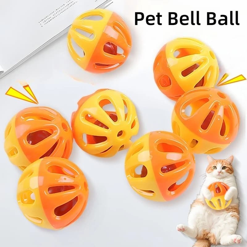 2 Pezzi Campanella Giocattolo in Plastica Bicolore, Gioco Interattivo Squittente per Animali Domestici per Uso Interno ed Esterno