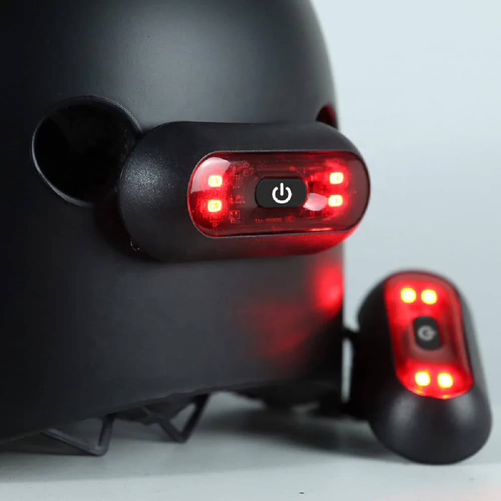 Rechargeable LED Light for Bicycle Helmet, Safety Rear Light with 4 LEDs for Bike and Motorcycle, USB Powered