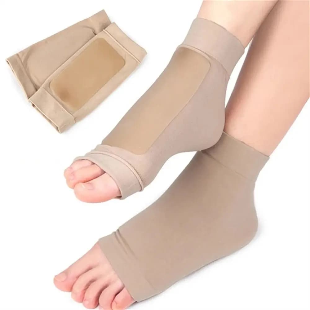 Calzini Sportivi con Cuscinetti in Gel Invisibili per Tallone, Calzini in Silicone per Massaggio Plantare, Calzini Protettivi per Tallone, Supporto Elastico per Caviglia per la Corsa