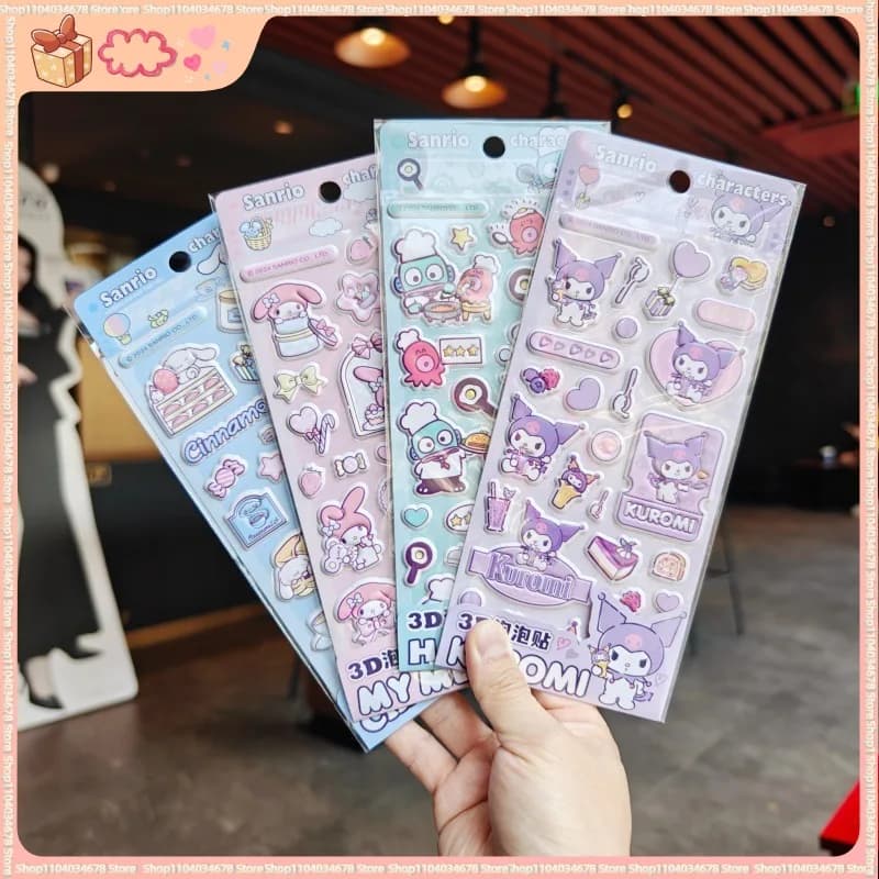 Nuovi Adesivi 3D in Cristallo Kawaii Kt Kuromi, Decorazioni Carine per Cover Telefono, Adesivi per Cancelleria Studentesca, Regalo Molto Venduto