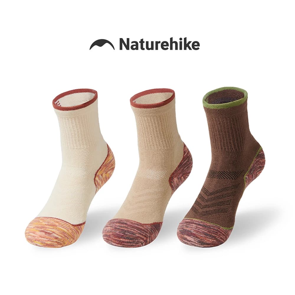 Naturehike Socks Sports Hygroscopic Quick-drying Wool Outdoor Running Hiking Mountaineering Breathable Mid-Calf Wear-resistant