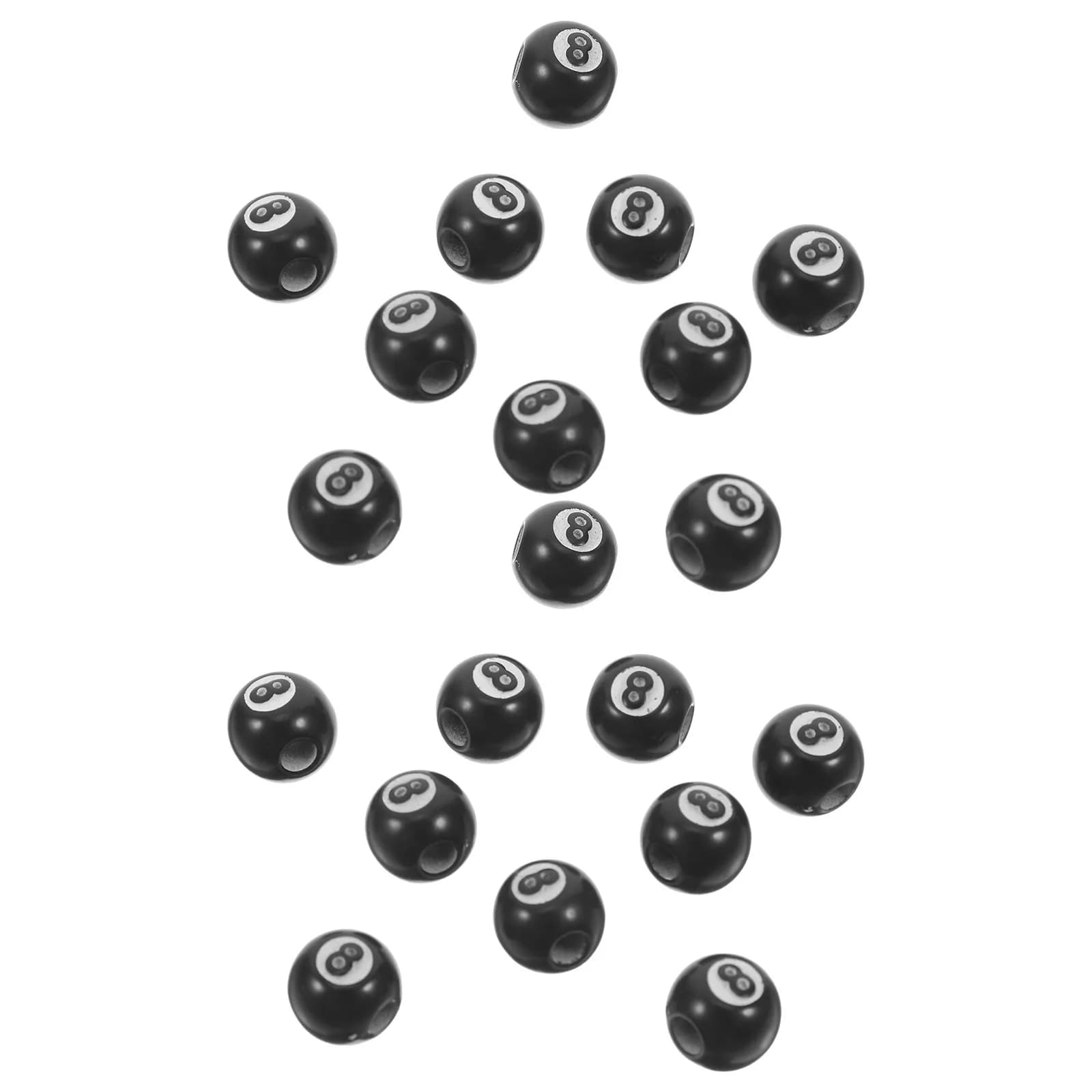 50Pcs Acrylic Billiards Beads Handmade Elegant Mini Pool Ball Beads for Bracelets Necklaces Earrings Jewelry Making DIY Crafts