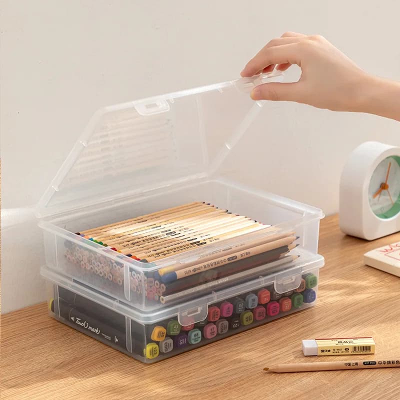 Large Capacity Clear Pencil Case – Marker & Colored Pencil Organizer for Sketchbook, Painting, Back to School