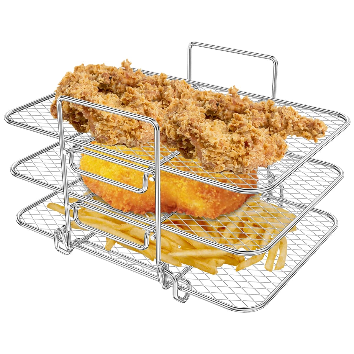 304 Air Frying Grid Ninja Air Frying Machine Accessories for Double Knit Air Frying Machine Multilayer Stainless Steel Baking Grill