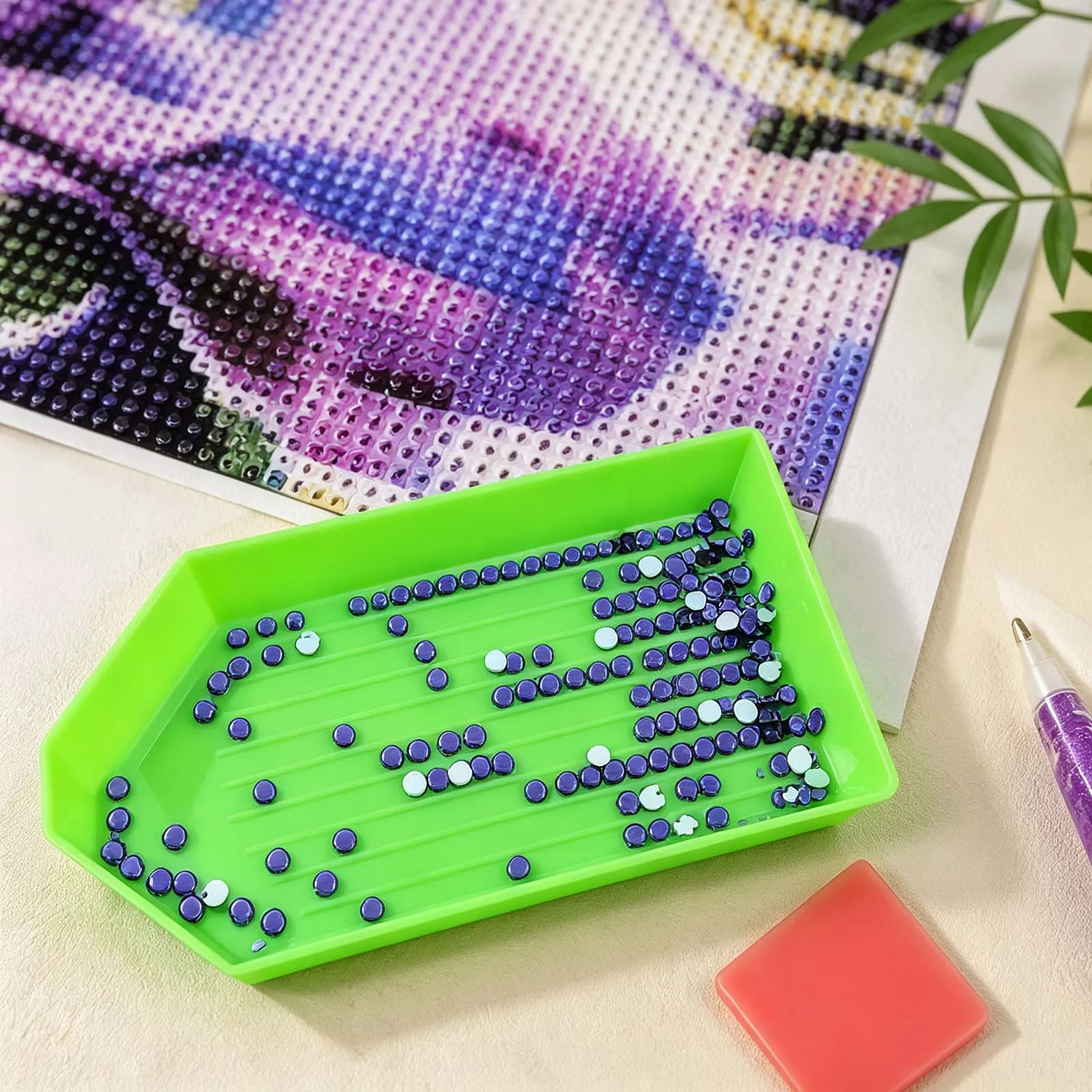 6 Pack Diamond Painting Bead Organizer Trays, Clear Plastic Sorting Storage .