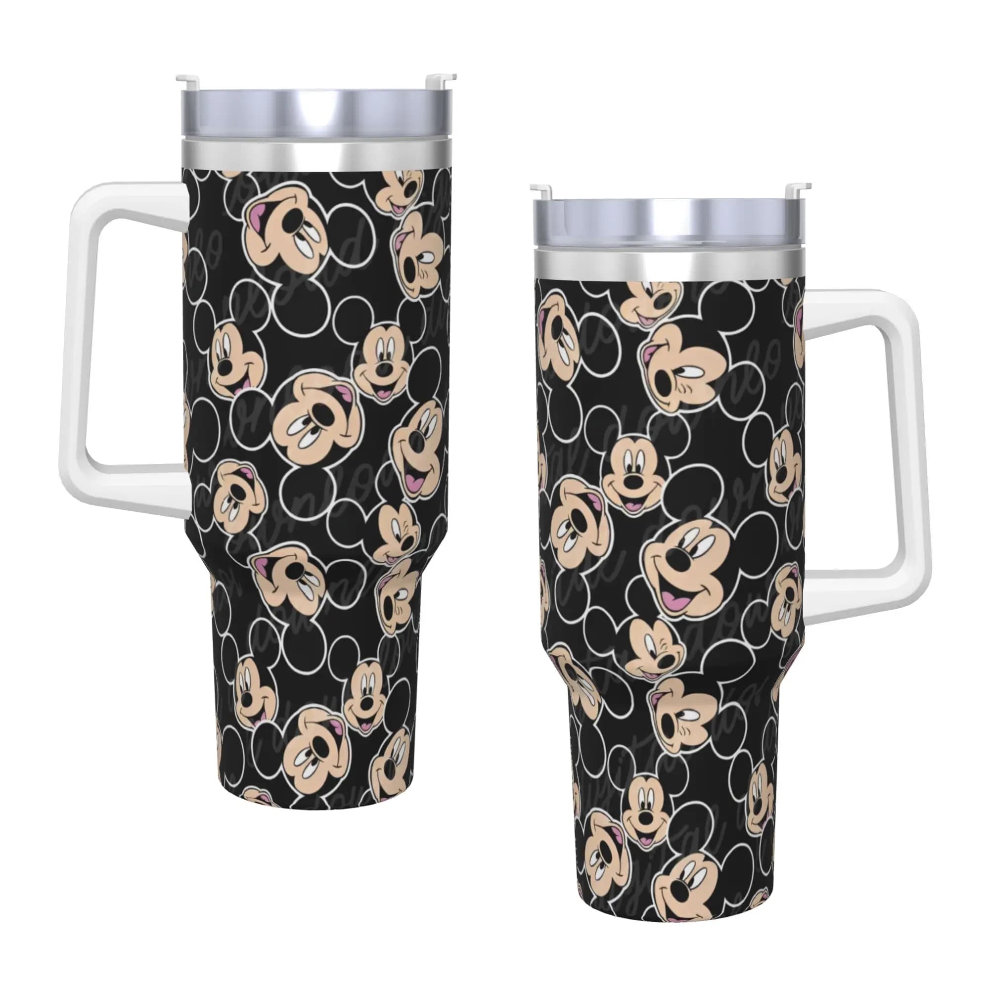 Tazza Termica in Acciaio Inox con Graffiti di Topolino, Mantiene Caldo e Freddo, Tazza da Viaggio per Auto, Bottiglia d'Acqua con Grafica