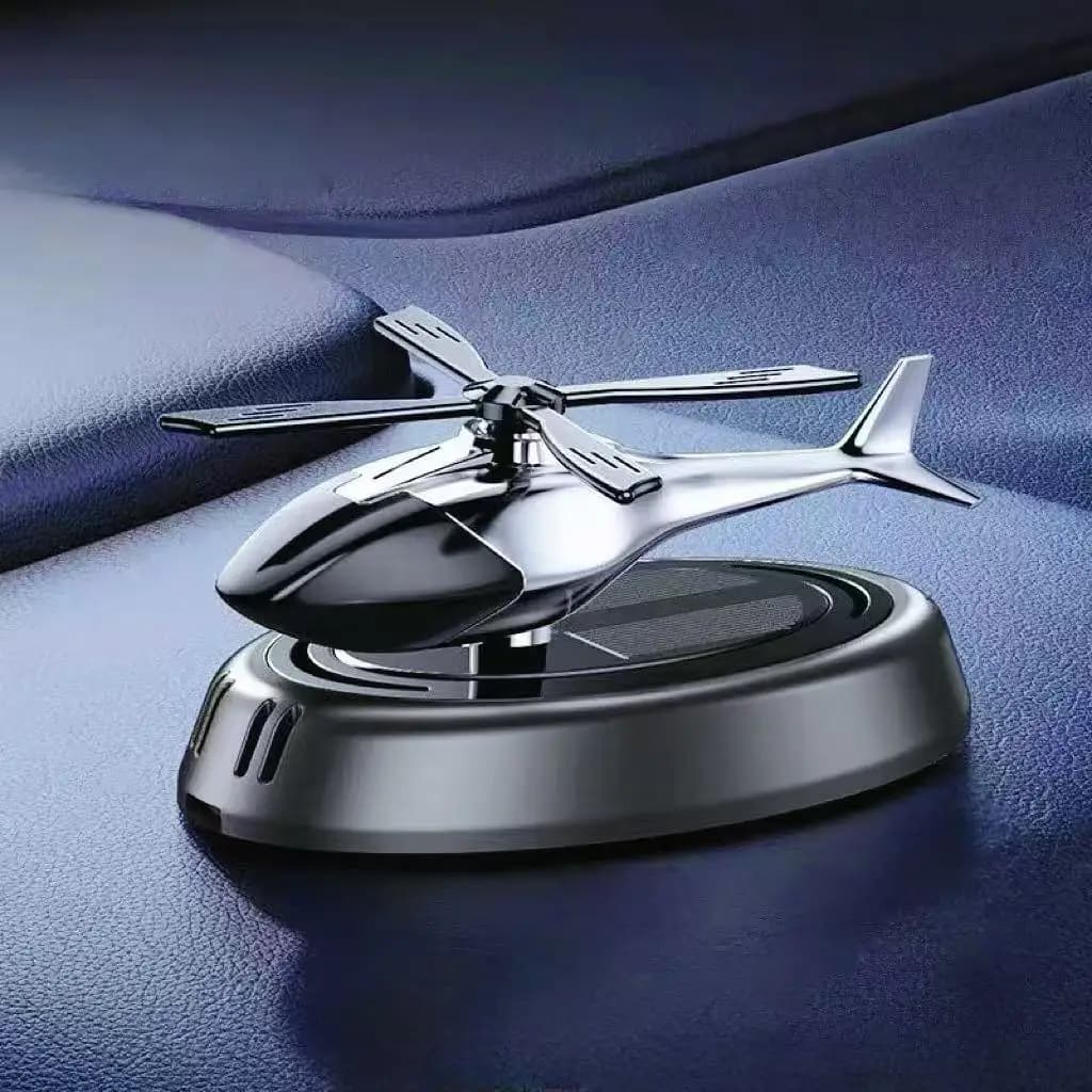 Rotating air chopper model for solar energy car decoration with aromatherapy deodorant for home office