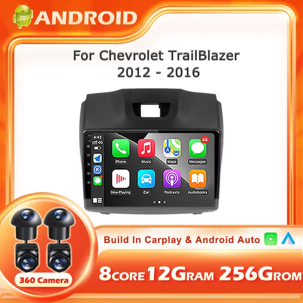 Autoradio multimediale Carplay per Chevrolet TrailBlazer 2012-2016 S-10 S10 Android 16 Auto Colorado per Isuzu D-Max DMAX Stereo