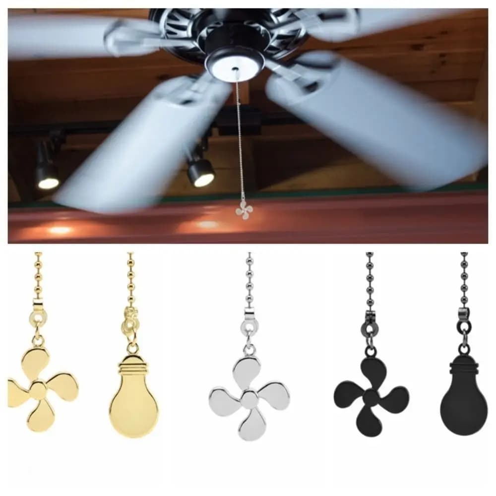 High Quality Metal Ceiling Fan Pull Chain Fan Shape Home Decoration Chandelier Pull Chain Ceiling Fan Zip Extender