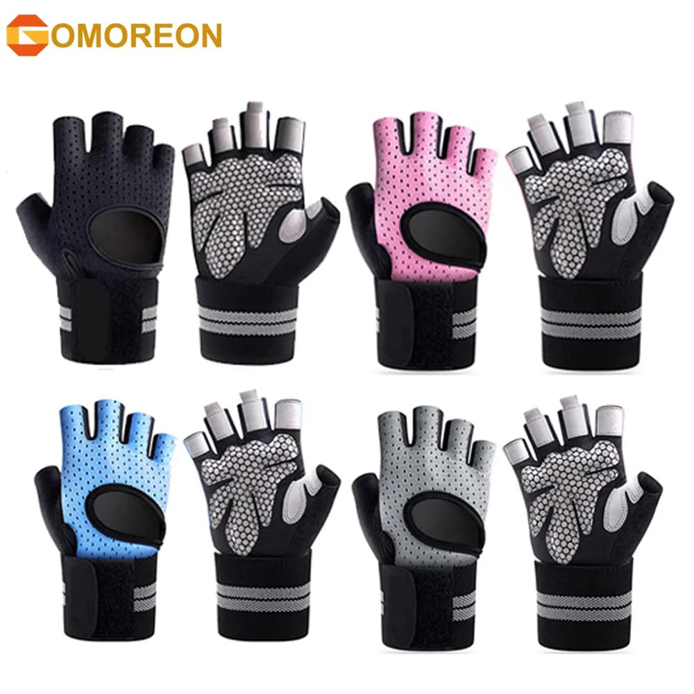 Workout Gloves Men and Women Weight Lifting Gloves with Wrist Wraps Support for Gym Training, Full Palm Protection for Fitness