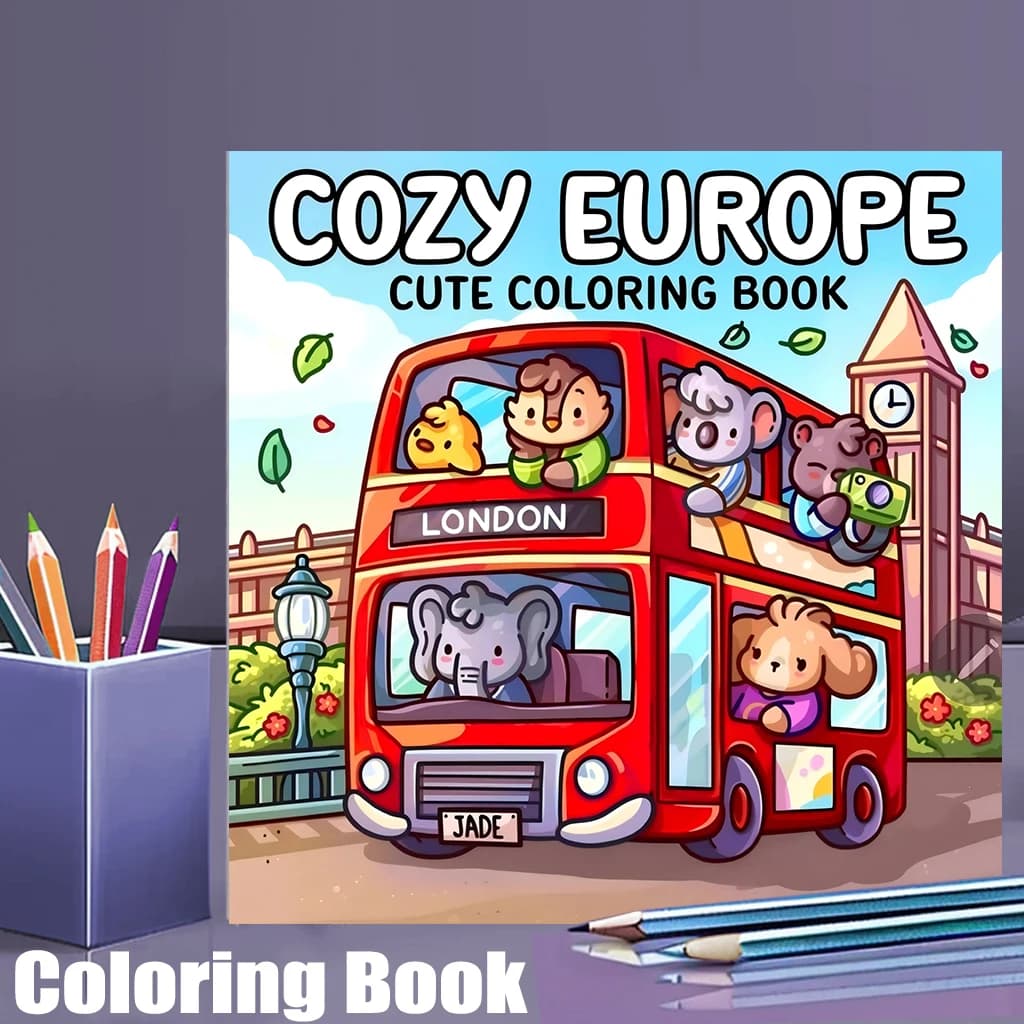 Coloring book Cutie Europe from 28 pages for adults | Coloring book, Christmas drawing articles, Thanksgiving