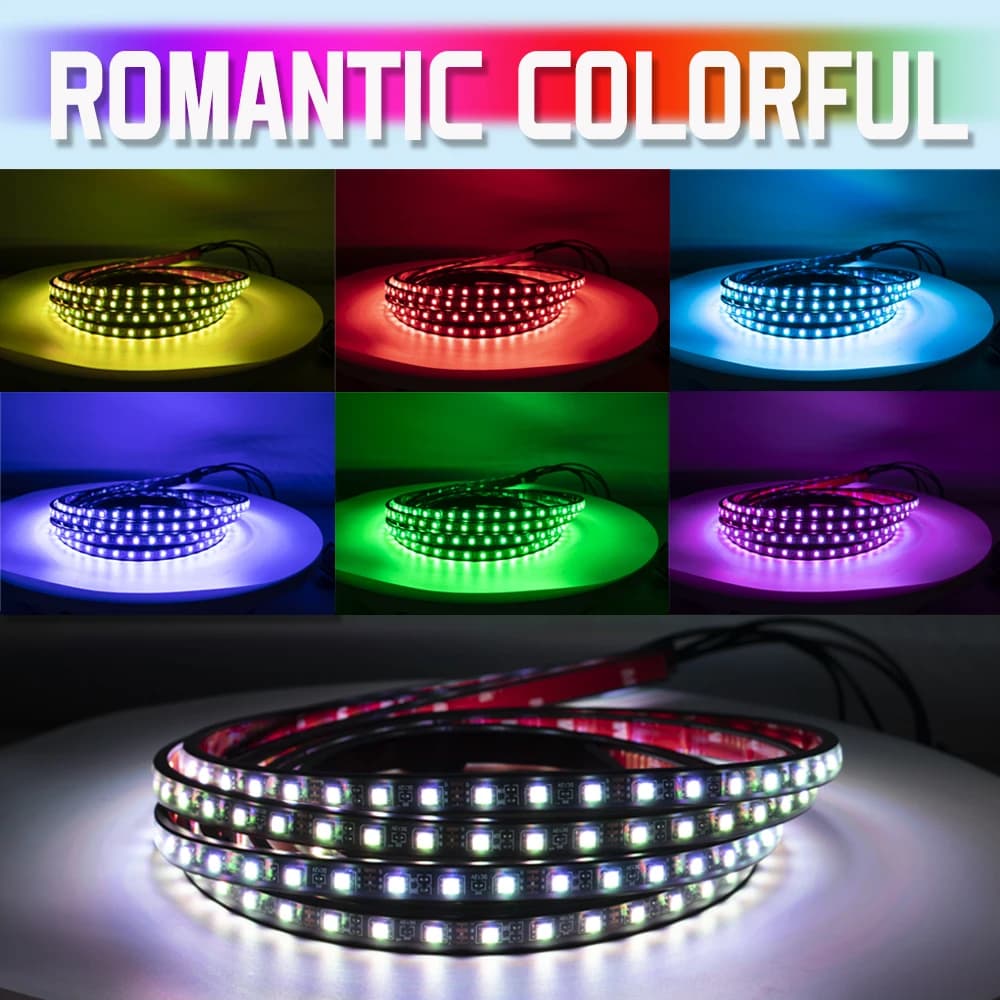 4IN1 LED Strip Car Bottom Underglow Light Flexible LED Underbody Light Auto Decorative Ambient Atmosphere Lamp DRL For Car 12V