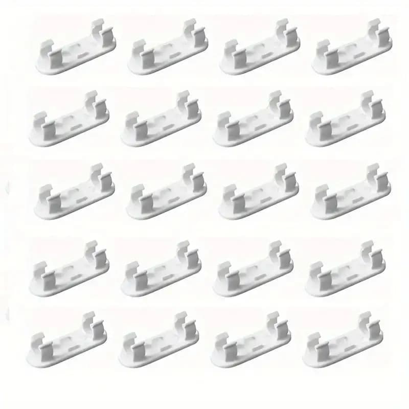 20 clip trasparenti per la gestione dei cavi - Organizzatori adesivi per cavi per TV, PC, Ethernet, sotto la scrivania e a parete - Casa e ufficio