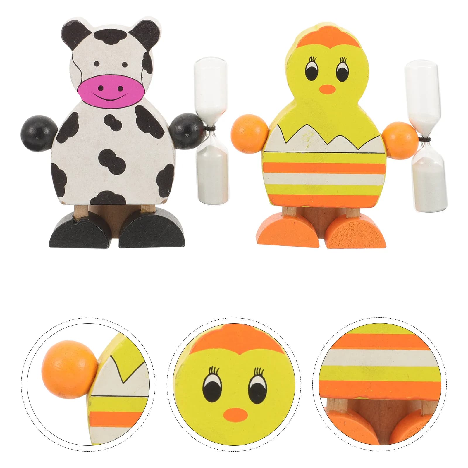 2 Pezzi Timer a Clessidra per Bambini, Porta Spazzolino, Timer da 3 Minuti, Strumento Conto alla Rovescia per la Pulizia dei Denti dei Bambini, Clessidra Decorativa da Scrivania