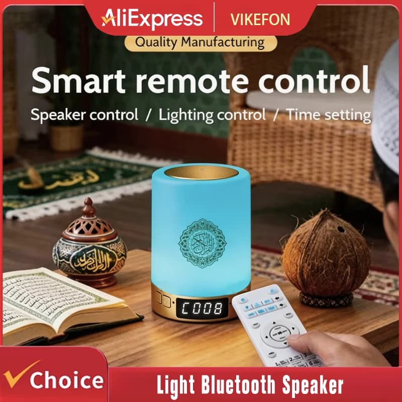 Altoparlante con Controllo Remoto APP, Luce Notturna LED con Maniglia Portatile, Luce Atmosferica Musicale, Altoparlante Bluetooth per Casa