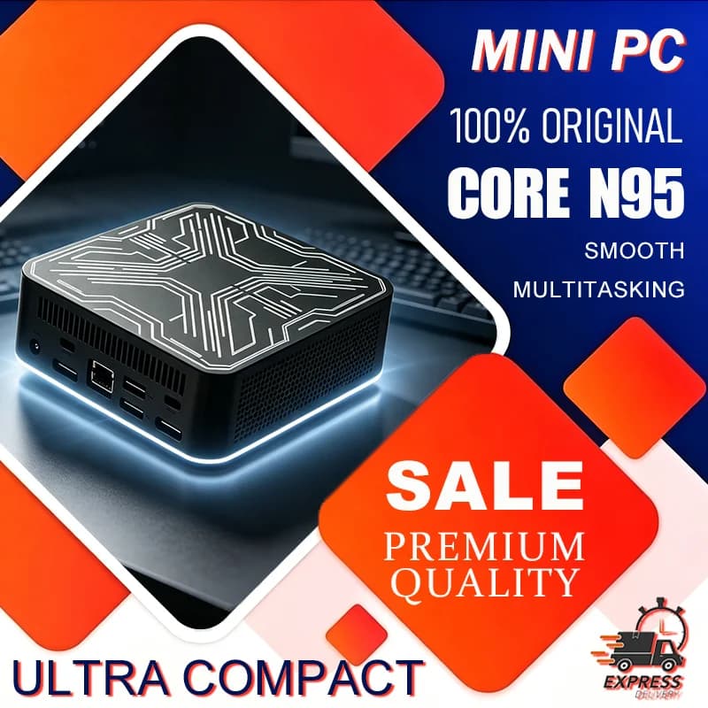 Intel Core N95 Powered Mini Computer 16GB DDR4 1TB 2TB SSD Gigabit Ethernet Small Portable Gaming Desktop In Stock Lightweight