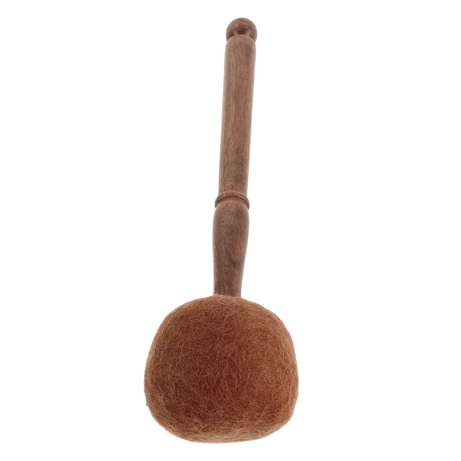 Handmade Wool Felt Singing Bowl Mallet 29Cm Wooden Tibetan Sound Bowl Striker Stick for Meditation Relaxation Resonance Harmony