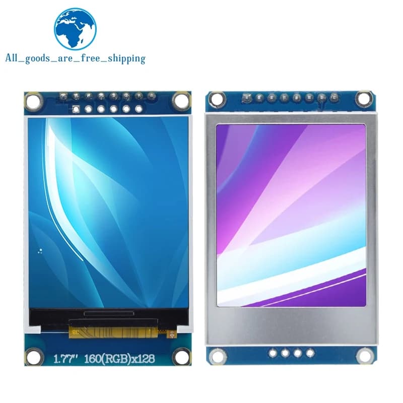 TZT 1/3PCS Schermo LCD TFT da 1.77 pollici 128*160 1.77 TFTSPI Modulo schermo a colori TFT Modulo porta seriale per Arduino UNO R3