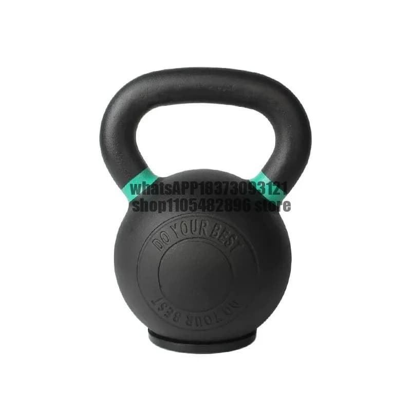 One-mile classic laminated sand pure cast iron hard fitness squat with lifted hips, solid lifting kettlebell for men and women