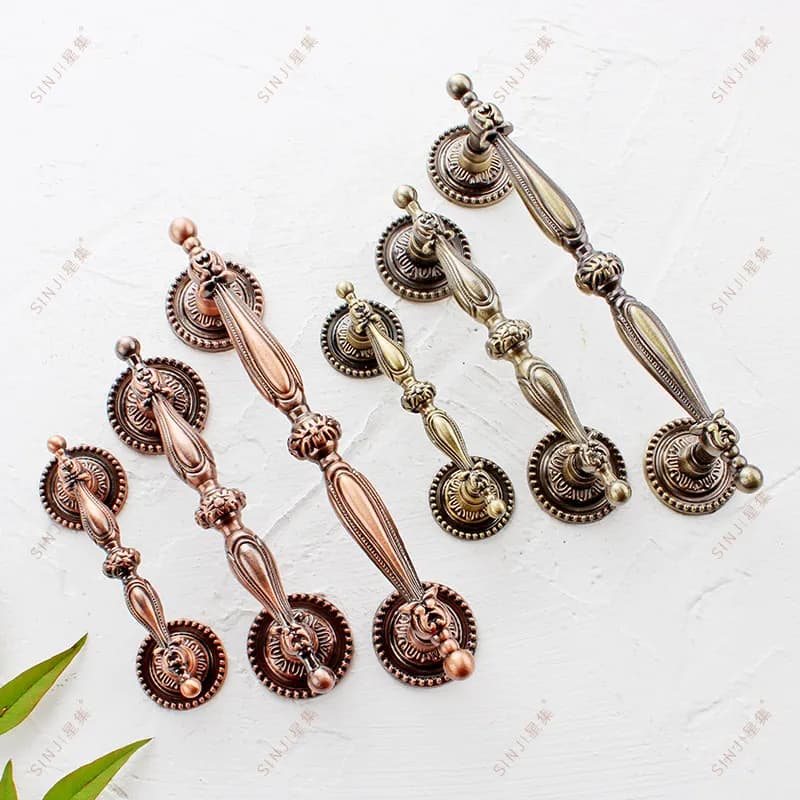 Maniglia per mobile in bronzo antico, maniglia vintage per armadio, maniglie per porte da cucina, pomelli per cassetti a foro singolo, pomelli per cantinetta vino, maniglie per mobili