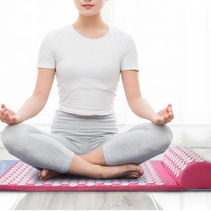 tappetino per unghie tappetino per digitopressione shakti con aghi cuscino per massaggio cuscino per collo, schiena e piedi yoga alleviare il dolore rilassa i muscoli AMD001