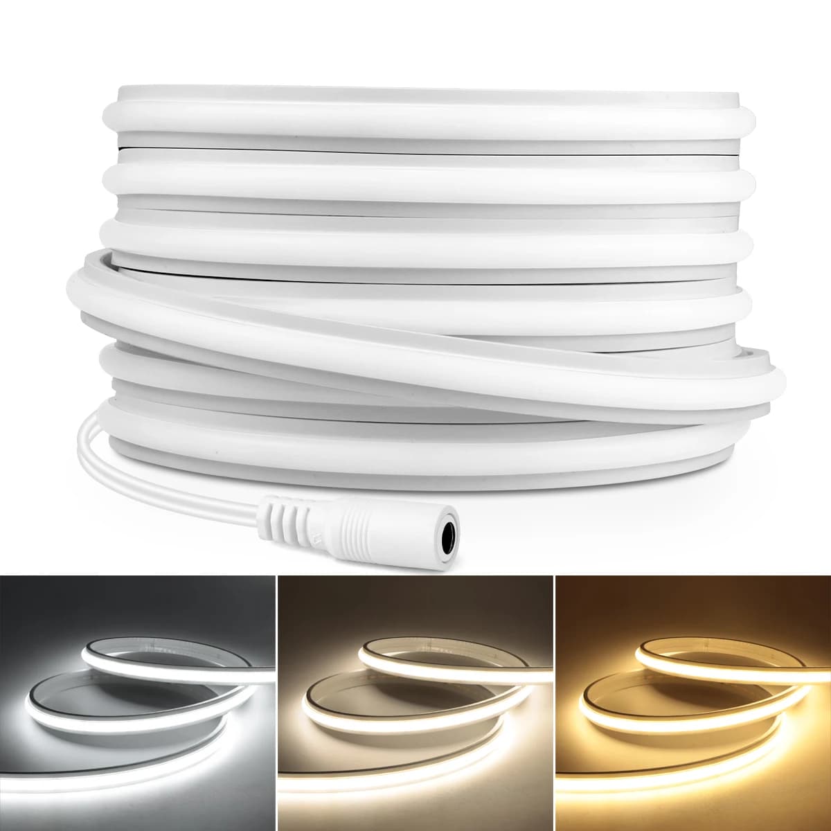1-10M DC24V COB LED Neon Light Sign Larghezza 9mm Bianco/Bianco caldo/Bianco naturale Decorazione della stanza Illuminazione Lampada a nastro autoadesivo