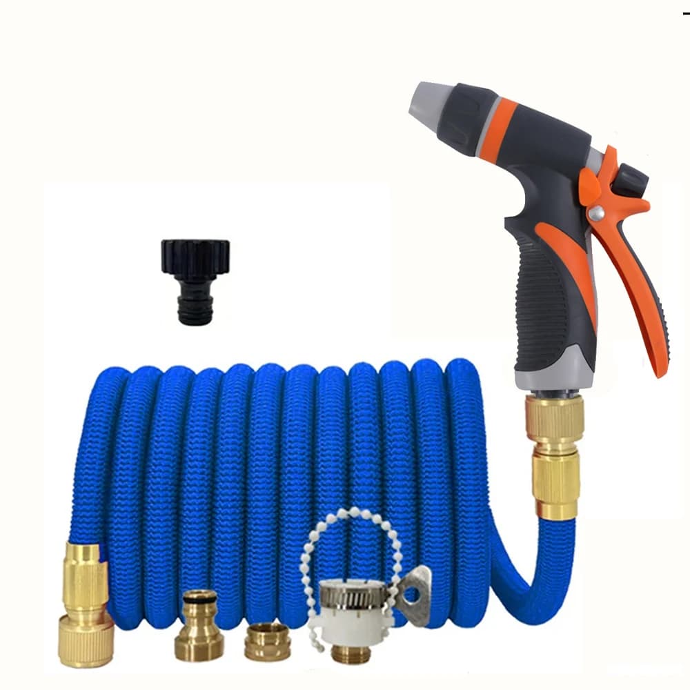 Tubo da Giardino Espandibile 25-125ft con Ugello Multifunzione, Tubo Magico ad Alta Pressione per Lavaggio Auto, Spruzzo Regolabile, Tubo Flessibile