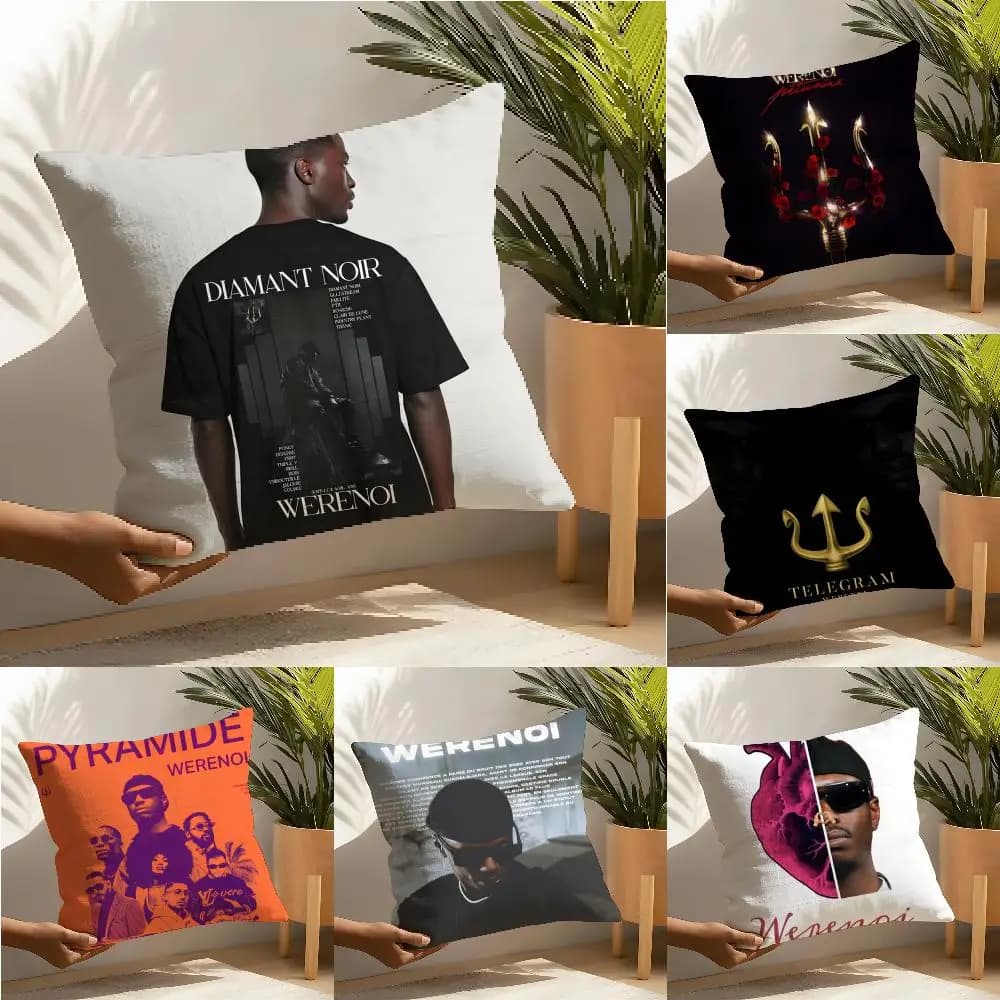 Rapper Music SInger W-Werenoi 4 Federa per cuscino in lino, federa per cuscino, decorazione per la casa, copricuscino