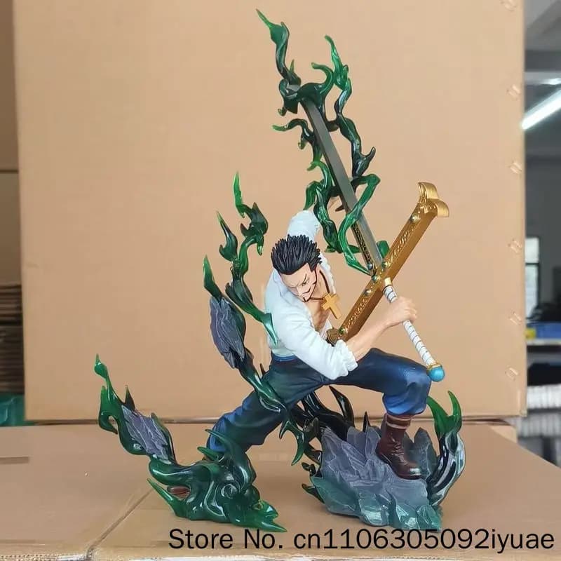 35cm 13.7 Inch Anime Mihawk Action Figures Pvc Statue Desktop Ornamen Collection Statue Model Decoration Room Desk Toys Gifts