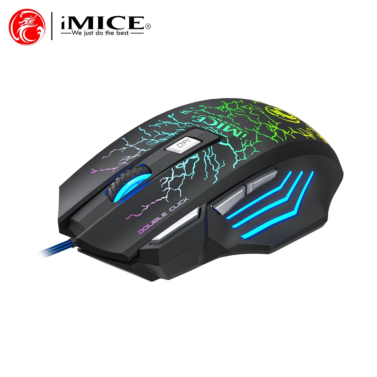 USB Wired Gaming Mouse High Precision Backlit 2400 DPI Computer Mice For Home Office Laptop Computer Gamer Win7/8/10/11 Mac OS X