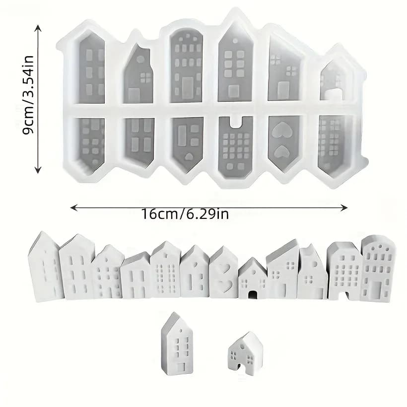 Stampi in silicone serie Mini Casa Fai da Te per resina epossidica, per realizzare stampi per candele, stampi in resina, decorazioni ornamentali oh530-LJX
