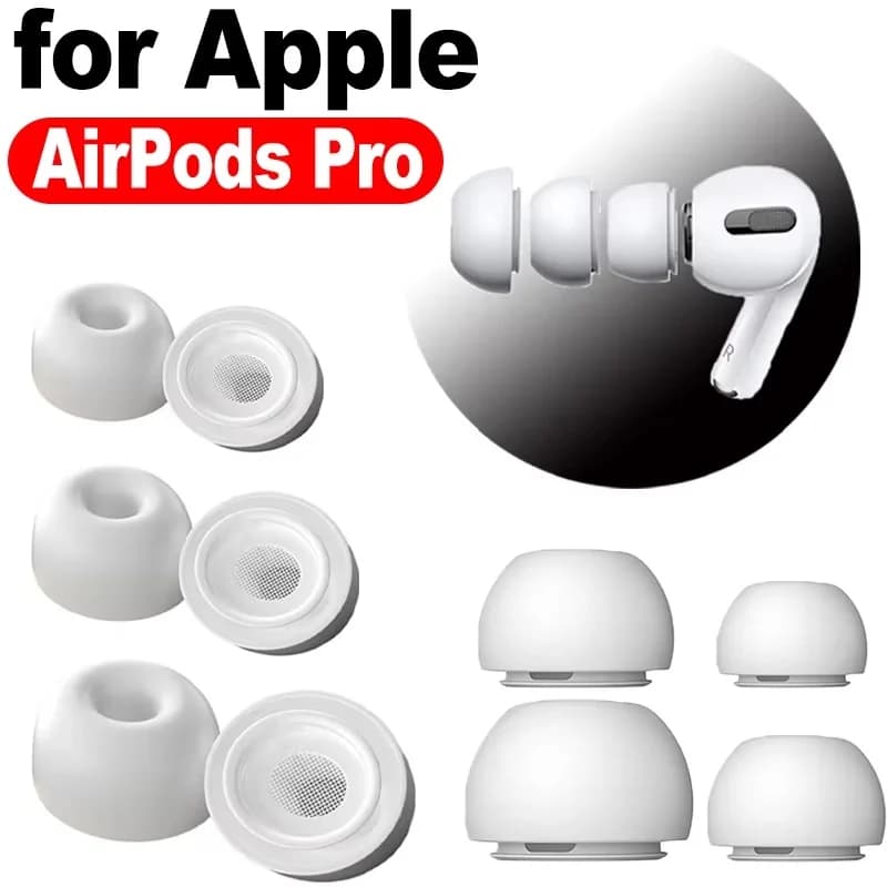 4 paia di tappi per le orecchie in silicone di ricambio per auricolari con foro per la riduzione del rumore per Apple AirPods Pro 2 1 copertura protettiva per auricolari