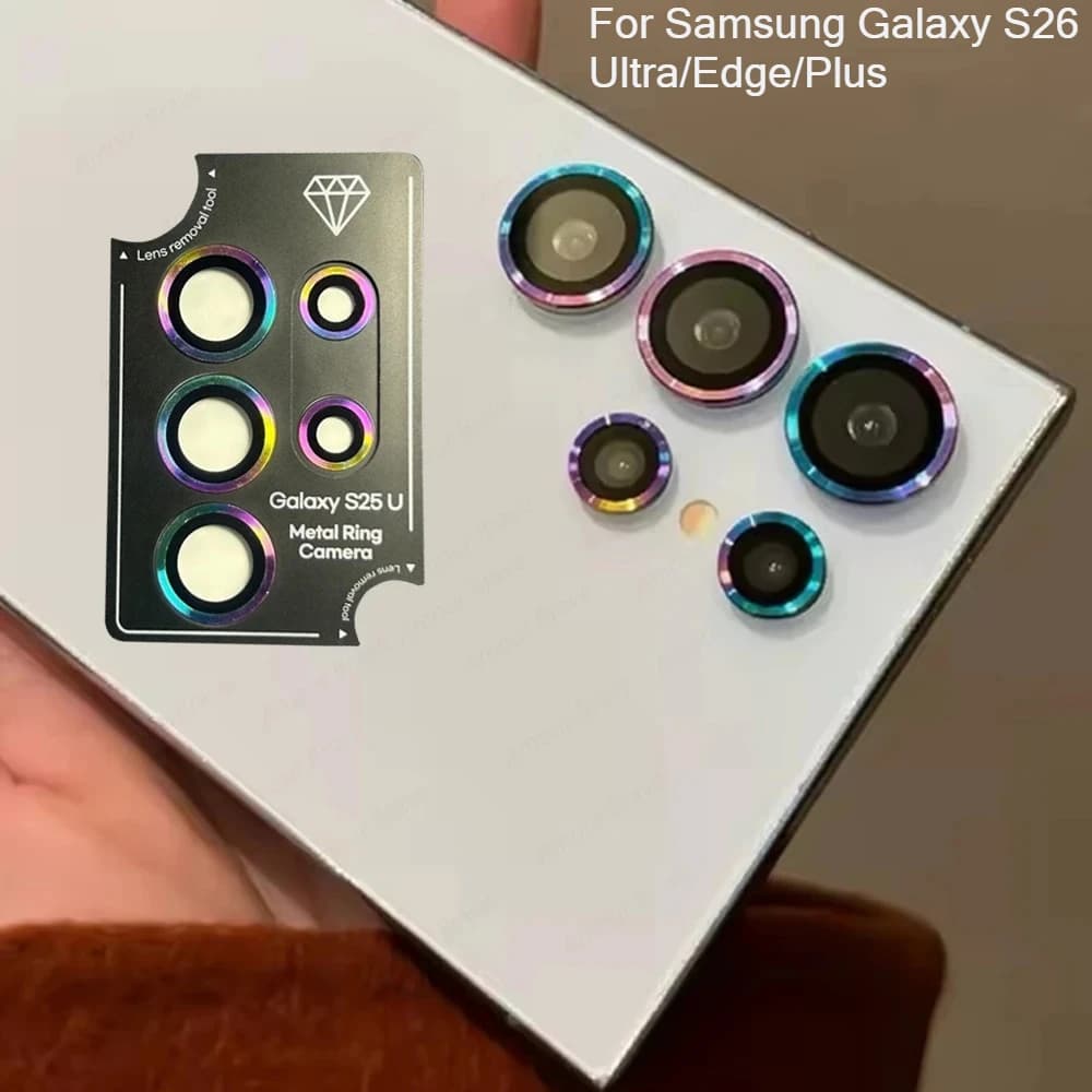 Anello in lega di vetro temperato copertura protettiva per Samsung Galaxy S26 S25 Edge S24 Ultra Plus FE HD definizione lente in vetro protegge il cappuccio