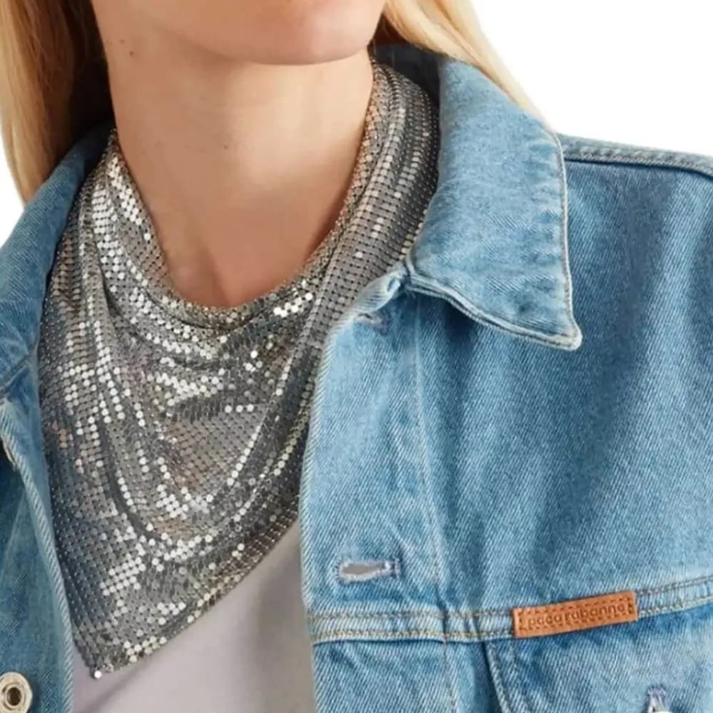 Foulard Sciarpe triangolari con paillettes Fazzoletto stile coreano Scialle Fascia per capelli Collana Avvolgere il collo Triangolo Sciarpa Hijab