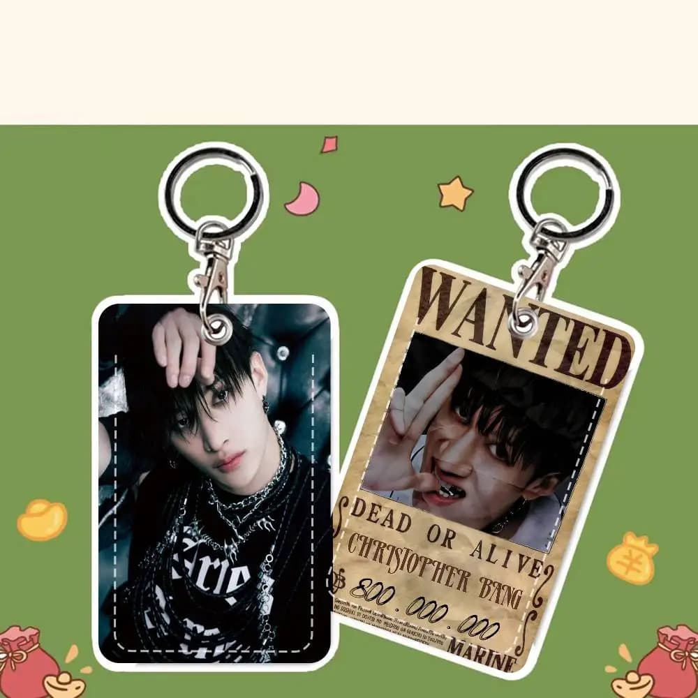 Portafoglio in Pelle alla Moda per Carte e Documenti, Sottile, per Ufficio e Scuola, Stile K-pop Idol C-chan Bang