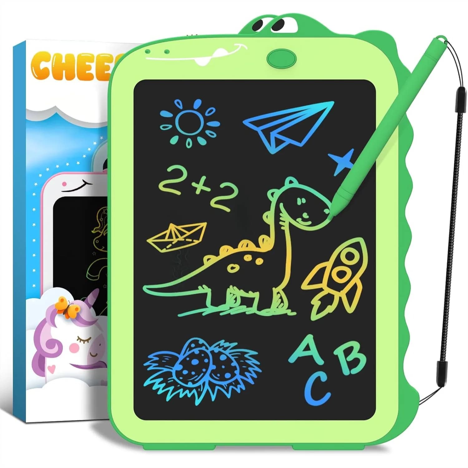 Tavoletta LCD per Bambini 8.5" Lavagna da Disegno Giocattoli Dinosauro per Bambini 3-7 Anni Regali di Compleanno per Ragazzi e Ragazze